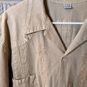 Made in Mexico vintage Guayabera - tan